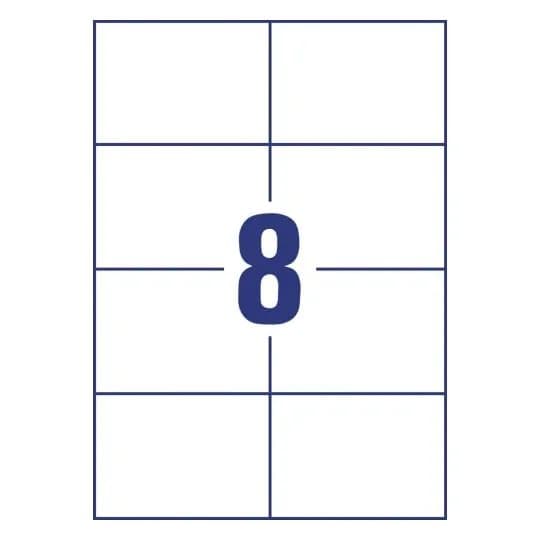 Adresseetiketter, Avery L7183-100, 105 x 74 mm, 8 pr. ark, 100 ark