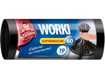 Anna Zaradna LDPE super strong garbage bags 60L, 10pcs, black