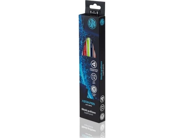Astra Grafitpenna med sudd 2B (12st) ASTRA