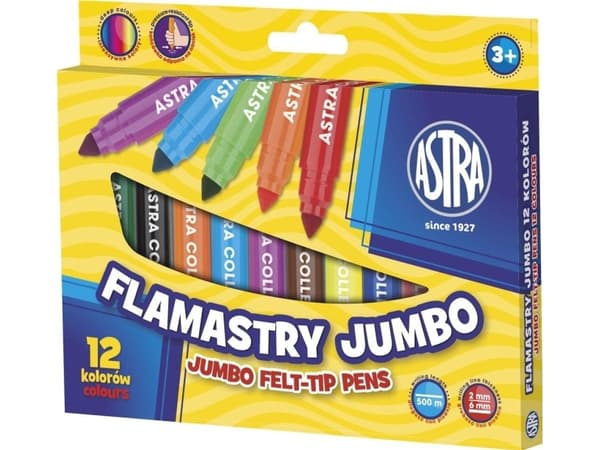Astra Filtpennor 12 färger Jumbo (202175)