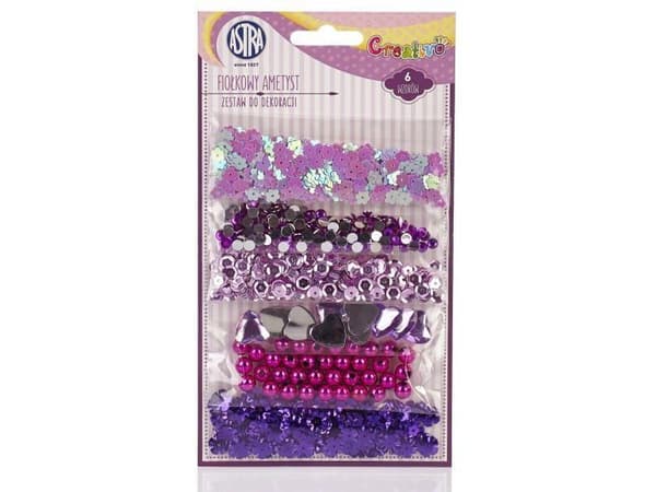 Astra Decoration set. Violet amethyst. - WIKR-1029710