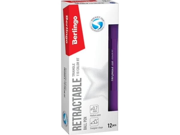 Berlingo Berlingo, biros, blå, 12st, 0,7mm, Triangel 110 RT färg