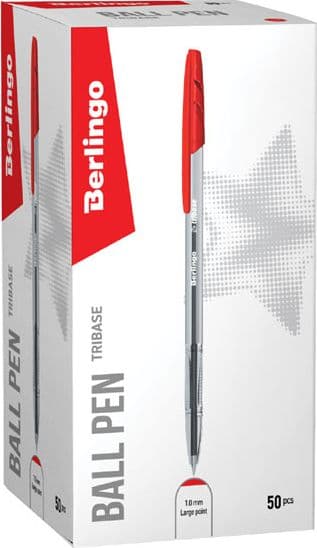 Berlingo Berlingo Berlingo, biros, punainen, 50kpl, 1mm, Tribase