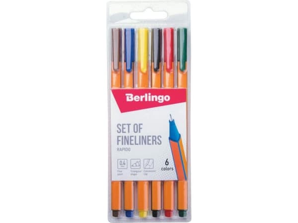 Berlingo Berlingo, Rapido finpenna, färg, 6st, 0.4mm
