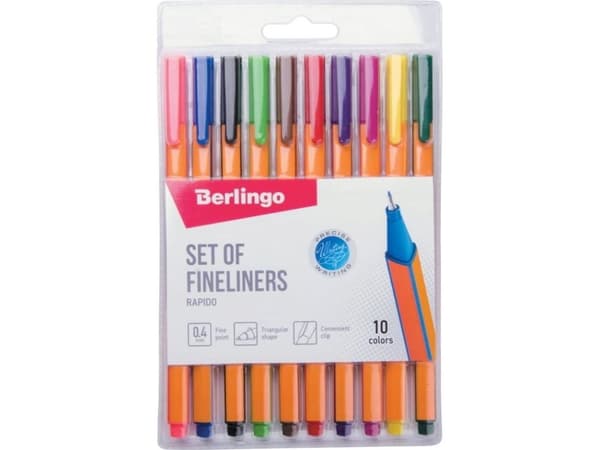 Berlingo Berlingo, Rapido finpenna, färg, 10st, 0.4mm