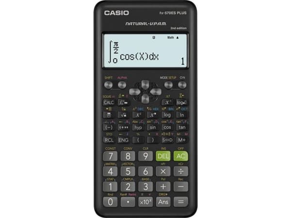 Casio FX-570ESPLUS-2, Skrivbord, Vetenskapsfunktion, 12 siffror, Batteri, Svart