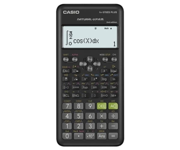 Casio FX-570ESPLUS-2, Skrivbord, Vetenskapsfunktion, 12 siffror, Batteri, Svart