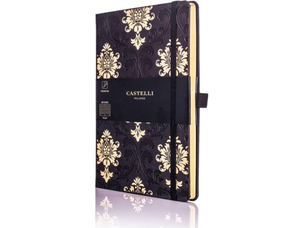 Castelli Notebook 13x21cm Castelli Baroque Gold line