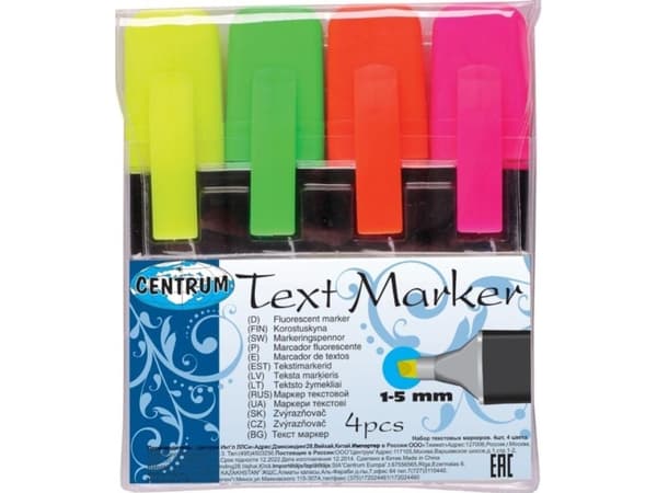 Senter HIGHIGHTER SENTER 4 STK. BLANDE