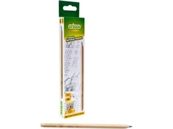 Cricco Nature triangulär blyertspenna med radergummi HB (12st) CRICCO