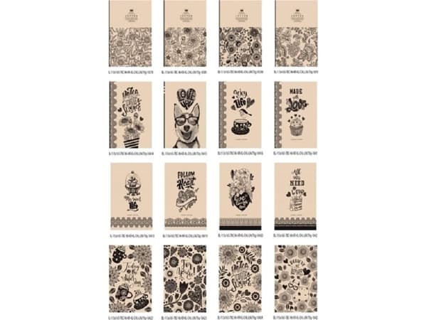 Fresh Koristeellinen muistikirja 113x165/96K grid/gloss/line FRESH FRESH