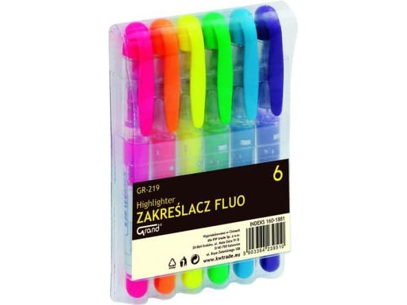 Grand Highlighter sticks 6 farger (192667)