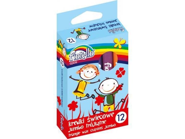 Grand candle crayons 12 colors Fiorello Jumbo (WIKR-926927)