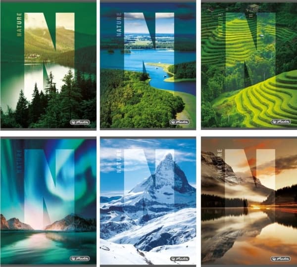 Herlitz Notebook A5/60K check Nature (5 pcs)