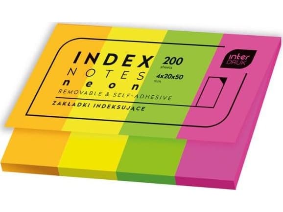 Interdruk indeksointilaput neon 200kpl