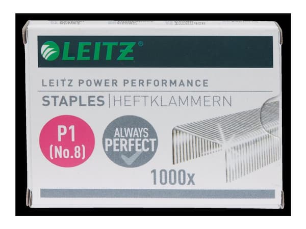 Leitz Power Performance P1 - Stifter - No. 8, 6/4 - 4 mm - galvanisert stål - pakke av 1000 - for P/N: 55470004, 55470033, 55470094