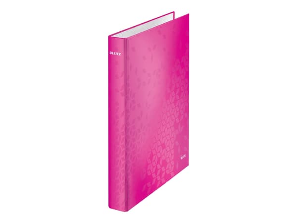 Leitz WOW - Ringperm - bokryggbredde: 40 mm - for A4 Maxi - kapasitet: 250 ark - metallisk rosa