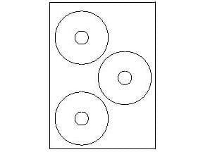 Logoetiketit CD-levylle 113/37mm, A4, matta valkoinen, 25 kpl.