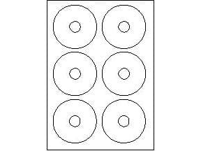 Logoetiketter för CD 78/18mm, A4, matt, vit, 25 st.