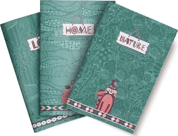 Make Notes Green Forest Notebook A6/32 pages smooth 3 pcs