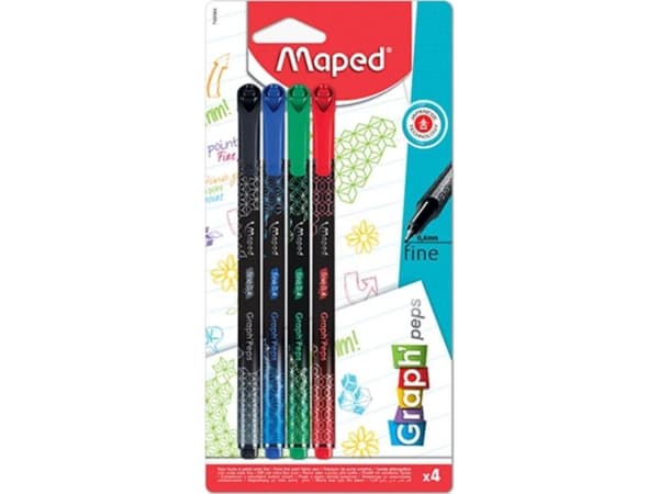 Maped Cienkopis Graph Peps Deco 4 kolory MAPED
