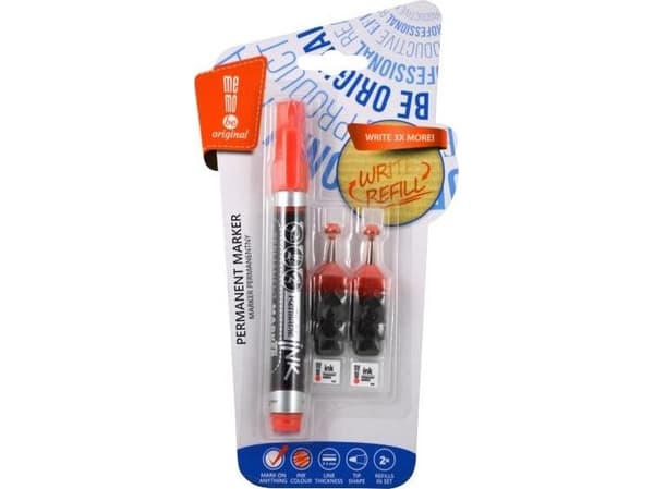 MemoBe Permanent Marker + 2 ampuller MemoBe röd