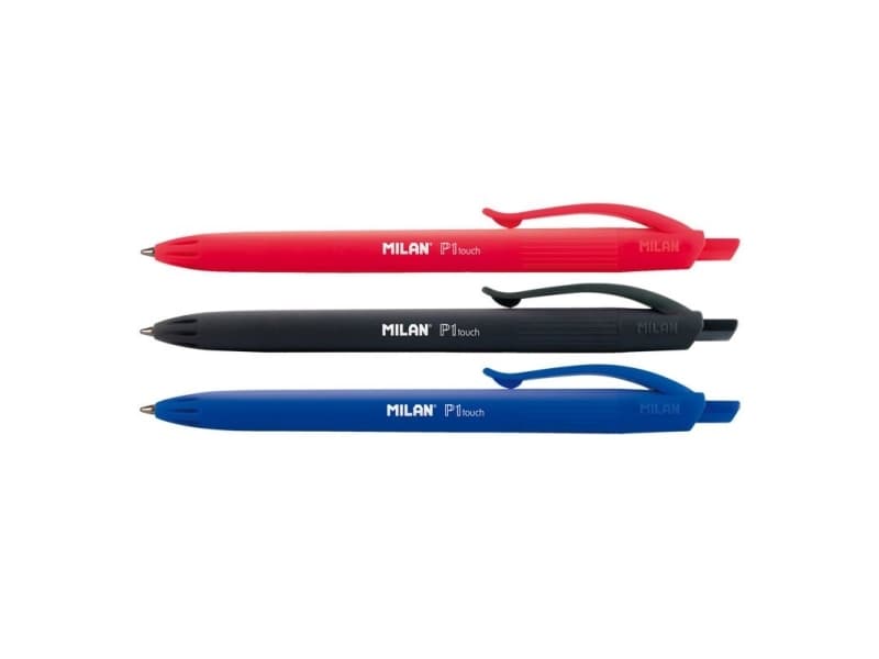 Milan Ball pen P1 Touch 2 * blue + black + red (4 pcs)