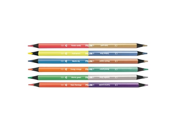 Milan 7123306, Beige, Blå, Brun, Grå, Metallicblå, Orange, Persika, Lila, Röd, Silver, Turkos, Gul, 6 styck
