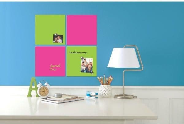 Nobo mini magnetisk whiteboard farvet kvadrat 360mmx360mm Sort