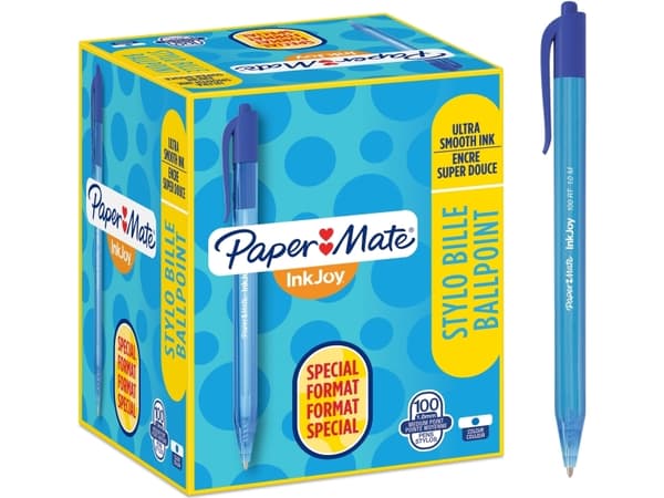 Paper Mate Disposable pen INKJOY 100RT automatic blue, set of 80 + 20 free (SAN551)