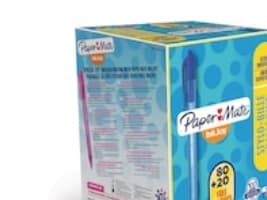 Paper Mate Disposable pen INKJOY 100RT automatic blue, set of 80 + 20 free (SAN551)