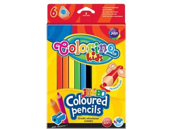 Patio Colored pencils 6 triangular colors Jumbo Colorino (WIKR-071752)