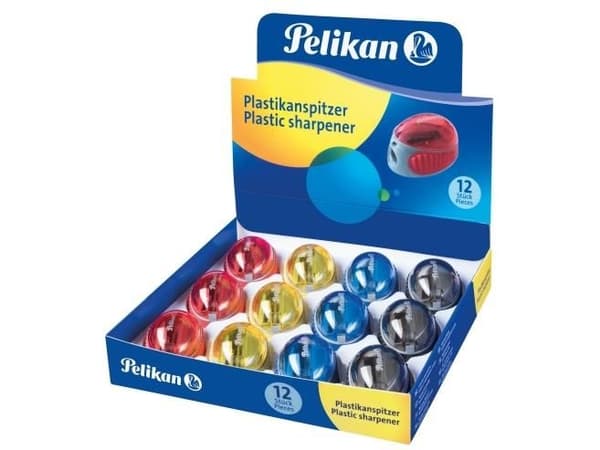 Pelikan 700214, Manuell blyantspisser, Flerfarget, Plast, Utstillingseske, 12 stykker