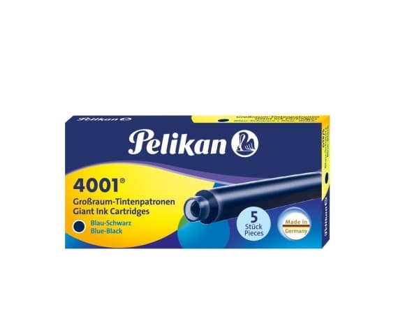 Pelikan 310607, Svart, Blå, Blå, Reservoarpenna, Låda, 5 styck