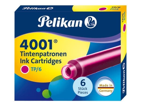 Pelikan 4001 TP/6 - Bläckptron - rosa (paket om 6) - för Pelikano P481; R480; Junior P67