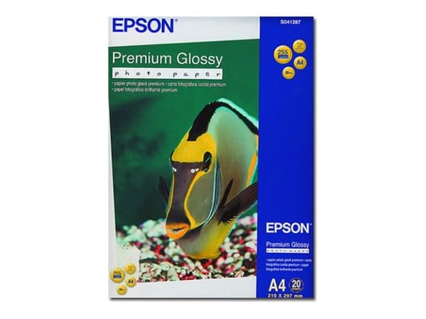 Epson Premium - Blank - A4 (210 x 297 mm) - 255 g/m² - 20 ark fotopapper - för EcoTank ET-2650, 2750, 2751, 2756, 2850, 2851, 2856, 4750, 4850