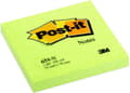 Miniatyrbild 1 av 3: Post-it Neon Block 654N, 76x76mm, ljusgrön, 100 ark (3M0306)