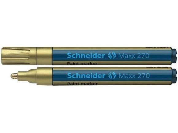 Schneider Schreibgeräte Maxx 270, Gull, Blå, Gull, Medium, Projektil spiss, 1 mm, 3 mm