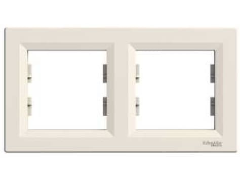 Schneider Electric Asfora horisontell dubbelram Creme EPH5800223