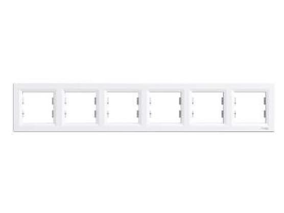 Schneider Electric Seksfoldramme Asphora horisontal hvit EPH5800621