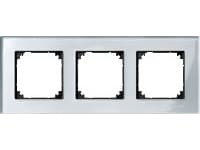 Schneider Electric Merten M-Elegance trippelramme glass diamant sølv (MTN4030-3260)