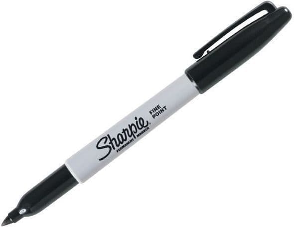 Sharpie permanent tusj 1 mm svart, pakke med 12 stk (NEW184)