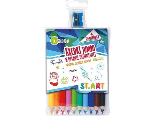 St. Majewski Wooden Crayons Pencil sharpener 10 Colors
