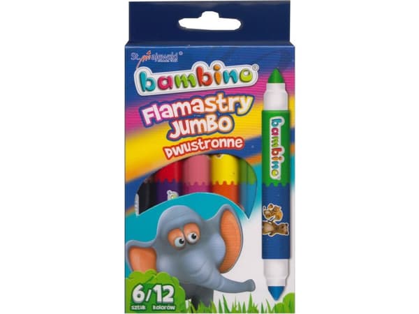 St. Majewski Double-sided markers, 12 colors Jumbo Bambino - WIKR-1007564