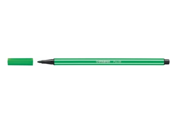 STABILO Pen 68, 1 färger, Grön, Rundad spets, 1 mm, Grön, Hexagonal
