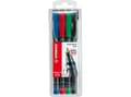 Miniatyrbilde 1 av 2: STABILO OHPen universal permanent, 4 Pack, Sort, Blå, Grønn, Rød, Projektil spiss, Flerfarget, Polypropylen (PP), Fint, 0,7 mm