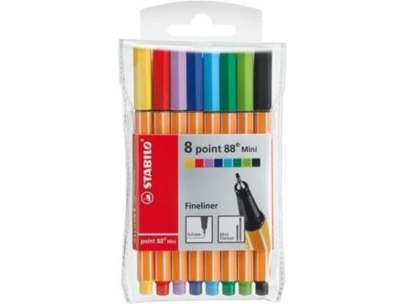Stabilo Point Mini 8 färgad väska (134984)