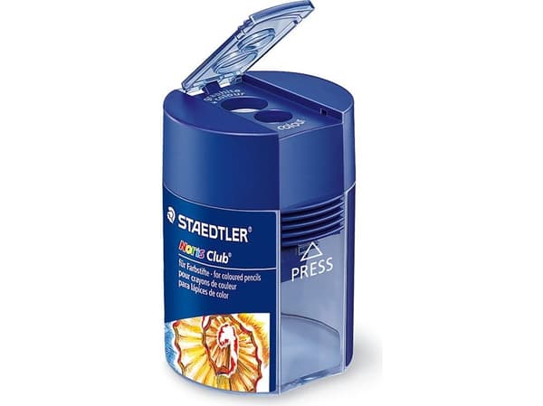 STAEDTLER Noris Club - Blyantspisser med beholder - 2 hull - metall, polystyren