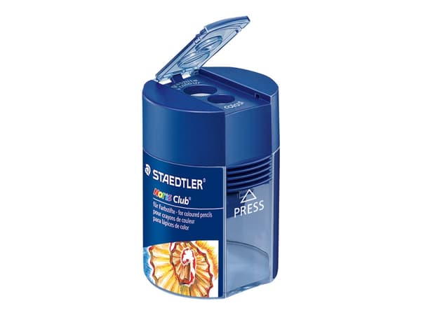 STAEDTLER Noris Club - Blyantspisser med beholder - 2 hull - metall, polystyren