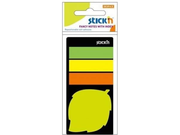 Stickn Indexing tabs neon + notebook leaf (165782)